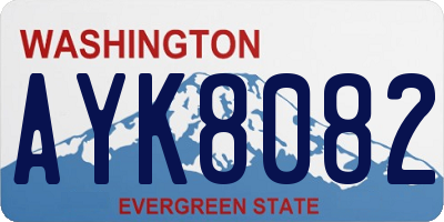 WA license plate AYK8082