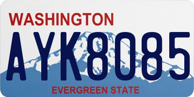 WA license plate AYK8085