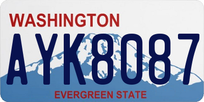 WA license plate AYK8087