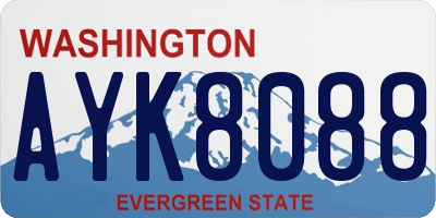WA license plate AYK8088
