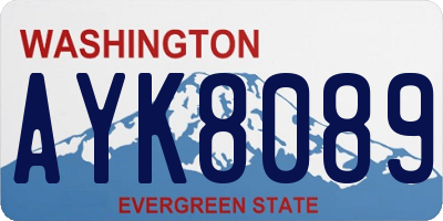 WA license plate AYK8089