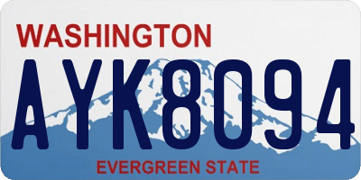 WA license plate AYK8094
