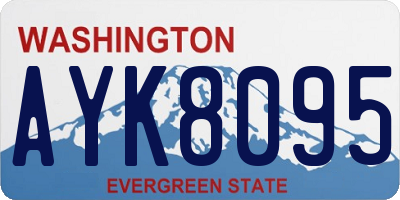 WA license plate AYK8095