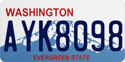 WA license plate AYK8098