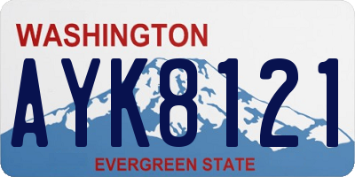 WA license plate AYK8121