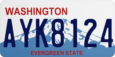 WA license plate AYK8124