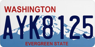 WA license plate AYK8125