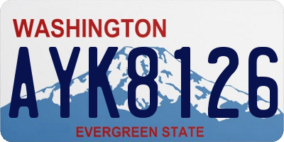 WA license plate AYK8126