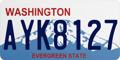 WA license plate AYK8127