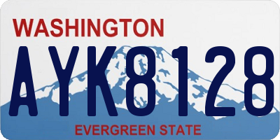 WA license plate AYK8128