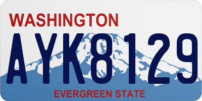 WA license plate AYK8129