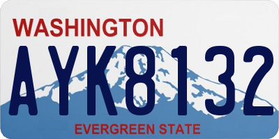 WA license plate AYK8132