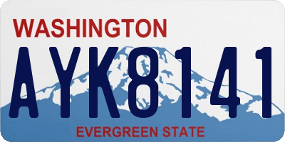 WA license plate AYK8141