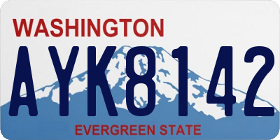 WA license plate AYK8142