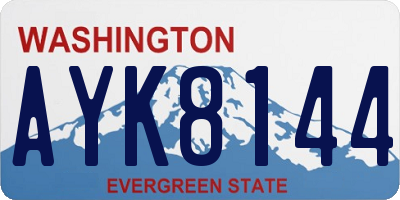 WA license plate AYK8144