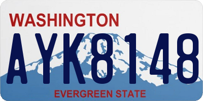WA license plate AYK8148