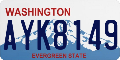 WA license plate AYK8149