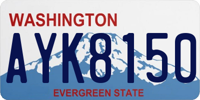 WA license plate AYK8150