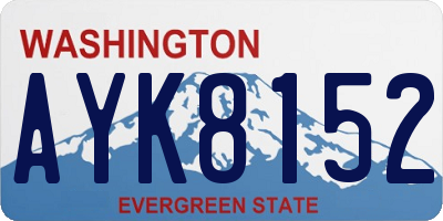 WA license plate AYK8152