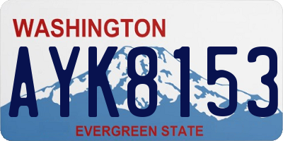 WA license plate AYK8153