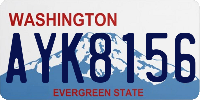 WA license plate AYK8156