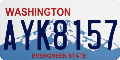 WA license plate AYK8157