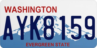 WA license plate AYK8159
