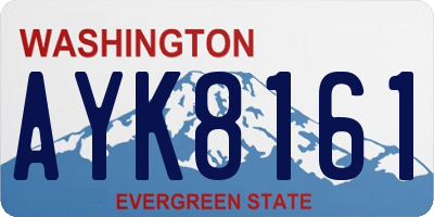 WA license plate AYK8161