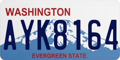 WA license plate AYK8164