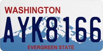 WA license plate AYK8166