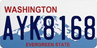 WA license plate AYK8168