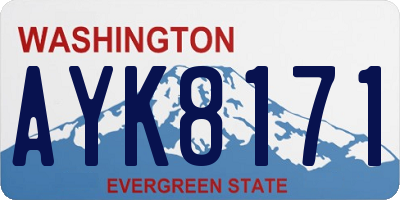 WA license plate AYK8171