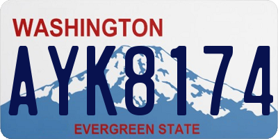 WA license plate AYK8174