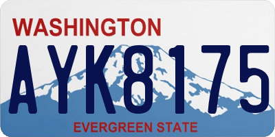 WA license plate AYK8175