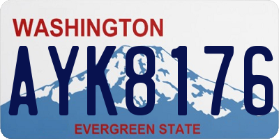 WA license plate AYK8176