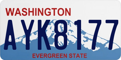 WA license plate AYK8177