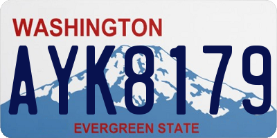 WA license plate AYK8179