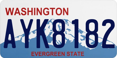 WA license plate AYK8182