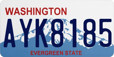 WA license plate AYK8185