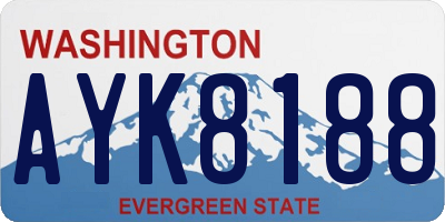 WA license plate AYK8188