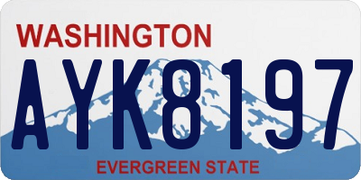 WA license plate AYK8197