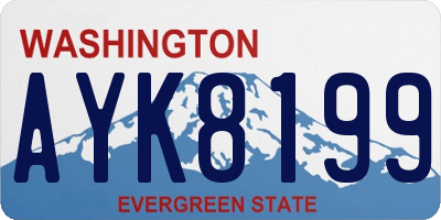 WA license plate AYK8199