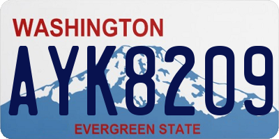 WA license plate AYK8209