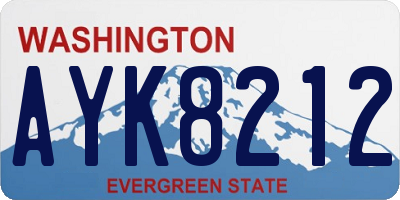 WA license plate AYK8212