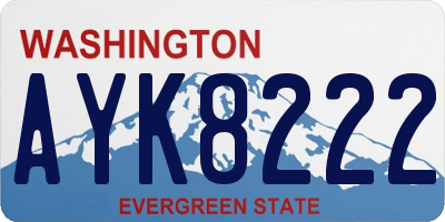 WA license plate AYK8222