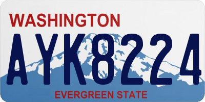 WA license plate AYK8224