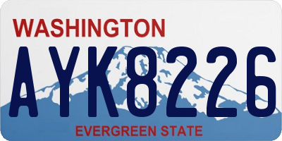 WA license plate AYK8226