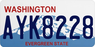 WA license plate AYK8228
