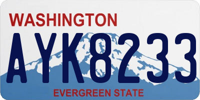 WA license plate AYK8233