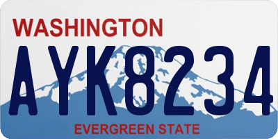 WA license plate AYK8234